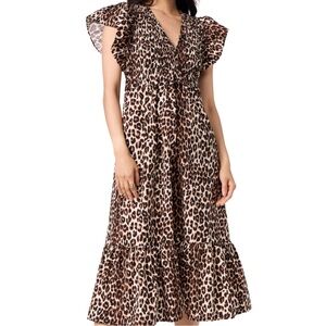 Rails Clementine Brown Leopard Midi Dress